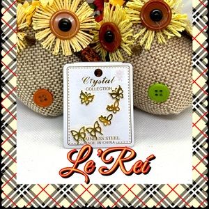 Stainless Steel 3 pack Butterfly Studs